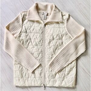 Outfit JPR Cream‎ Full Zip Stretch Nylon Wool Blend Jacket Womens Size S